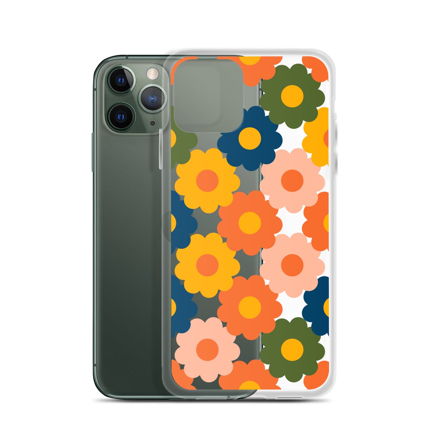 Retro Hippie Flowers 70s iPhone Case - HypeSheriff