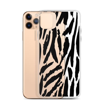 Tiger Animal Pattern Clear iPhone Case