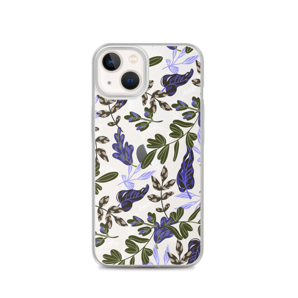 Botanical Floral Clear iPhone Case - HypeSheriff