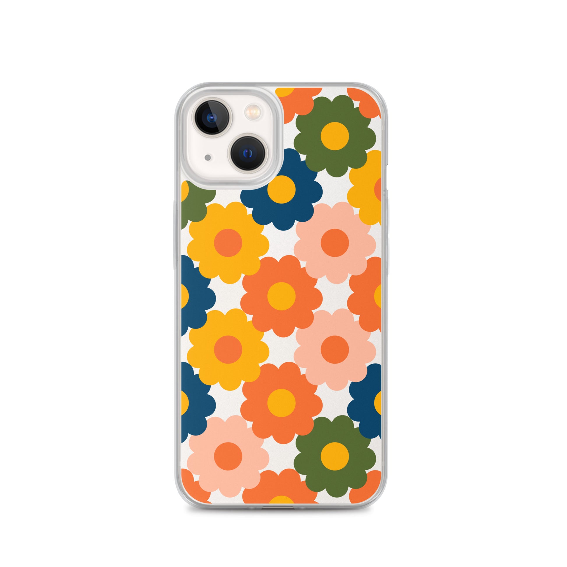 Retro Hippie Flowers 70s iPhone Case - HypeSheriff