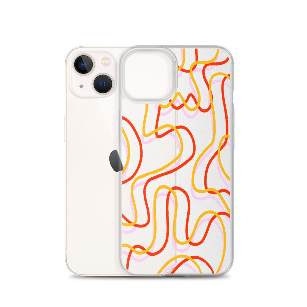Colorful Line Art iPhone Case - HypeSheriff