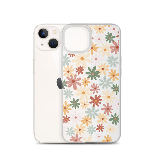 Vintage Floral Clear iPhone Case