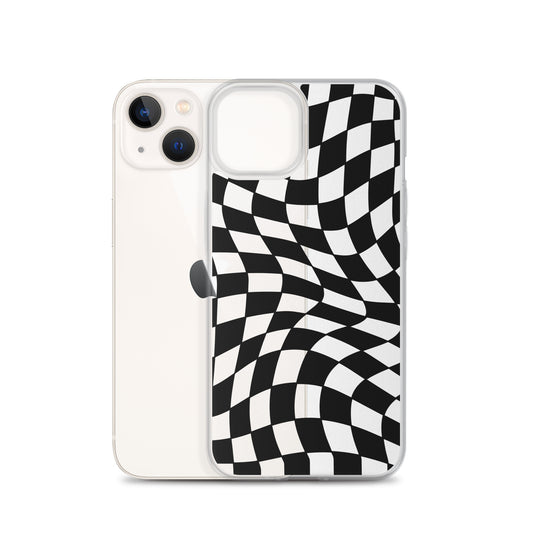 Black And White Checkerboard iPhone Case
