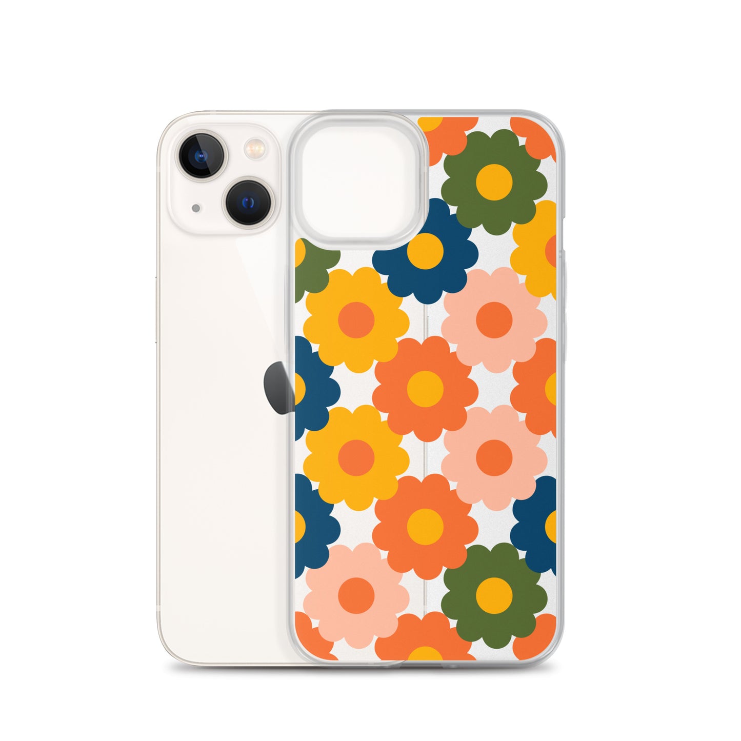 Retro Hippie Flowers 70s iPhone Case - HypeSheriff