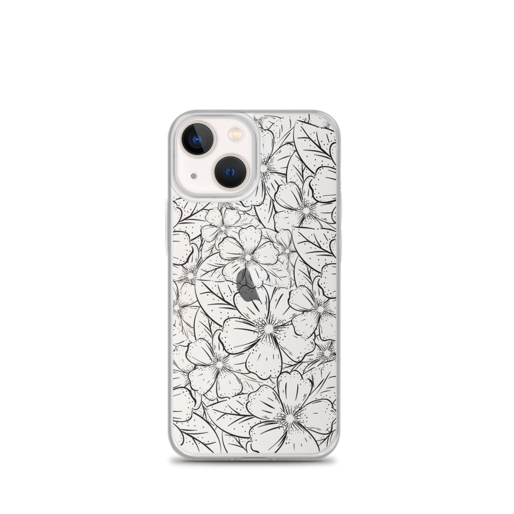Black Floral Jungle iPhone Case - HypeSheriff