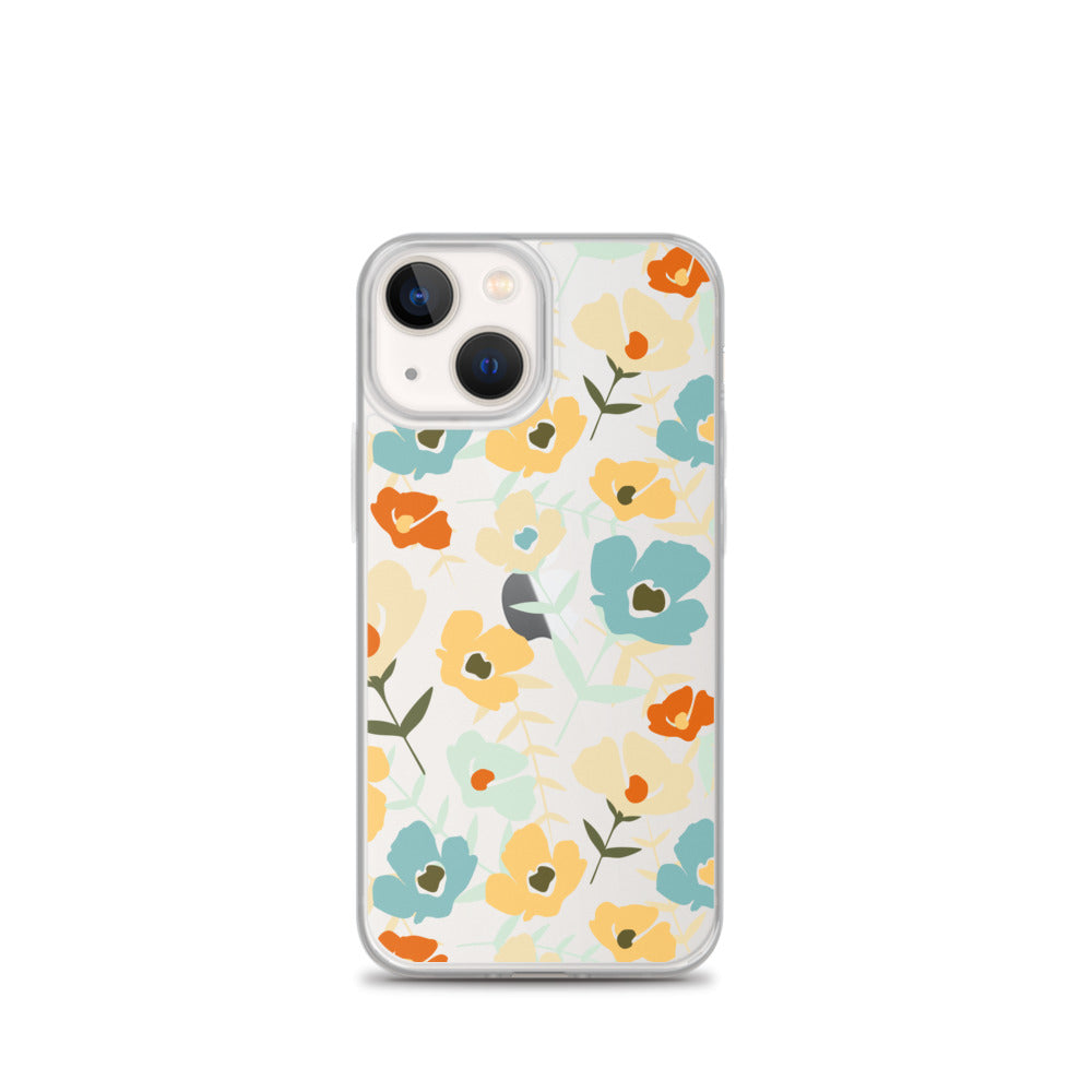 Vintage Floral Clear iPhone Case - HypeSheriff
