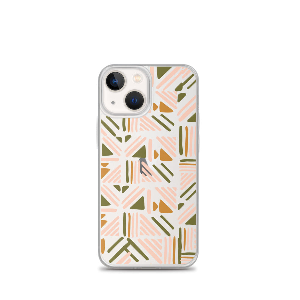 Etno Boho Pattern Clear iPhone Case - HypeSheriff