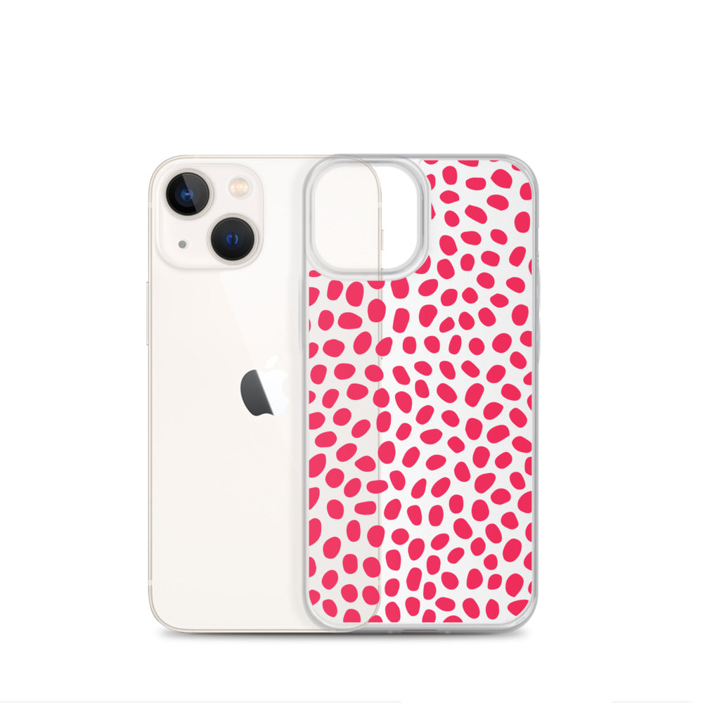 Pink Abstract Dots iPhone Case - HypeSheriff