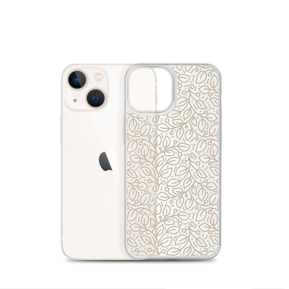 Beige Rustic Floral iPhone Case - HypeSheriff
