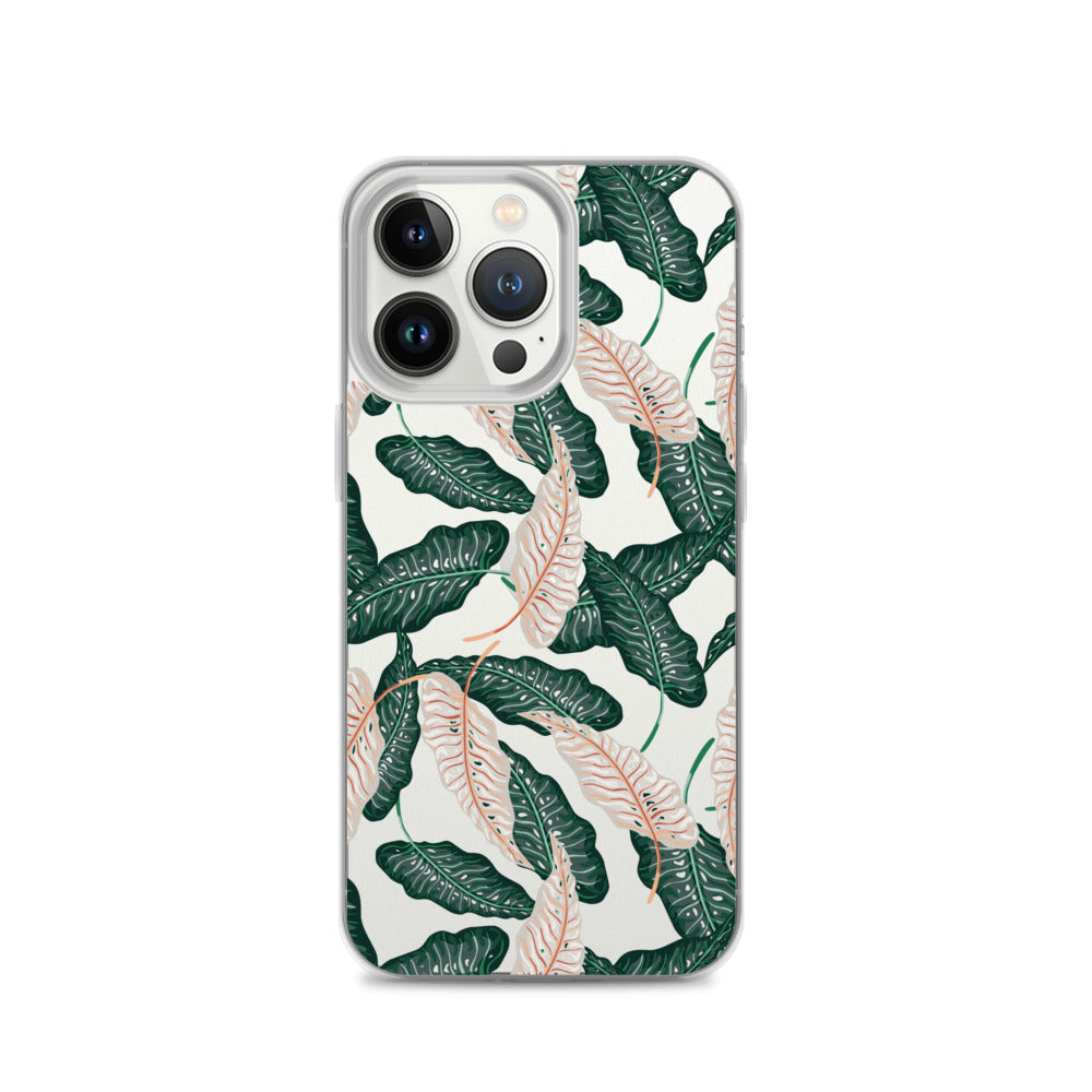 Artistic Jungle Clear iPhone Case - HypeSheriff