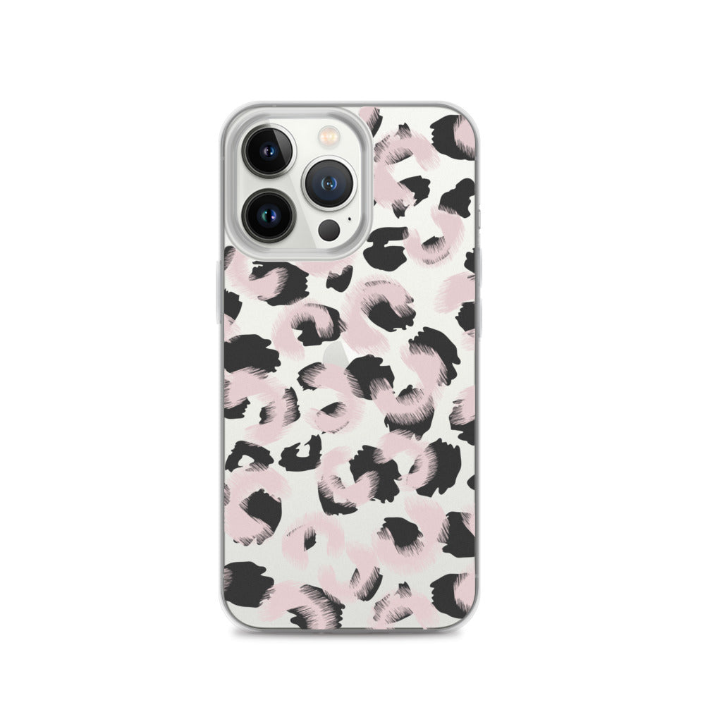 Leopard Pink Black iPhone Case - HypeSheriff