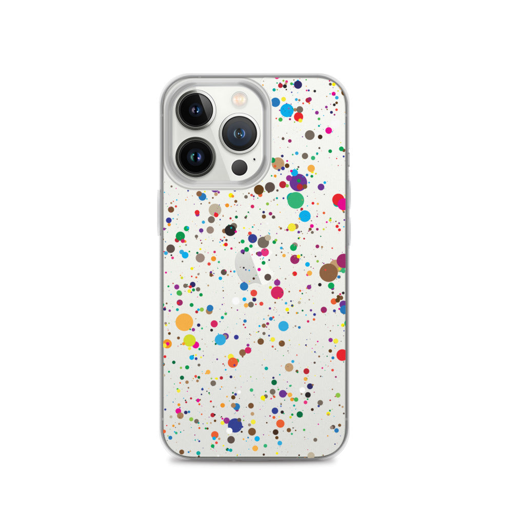 Pollock Painting Clear iPhone Case - HypeSheriff