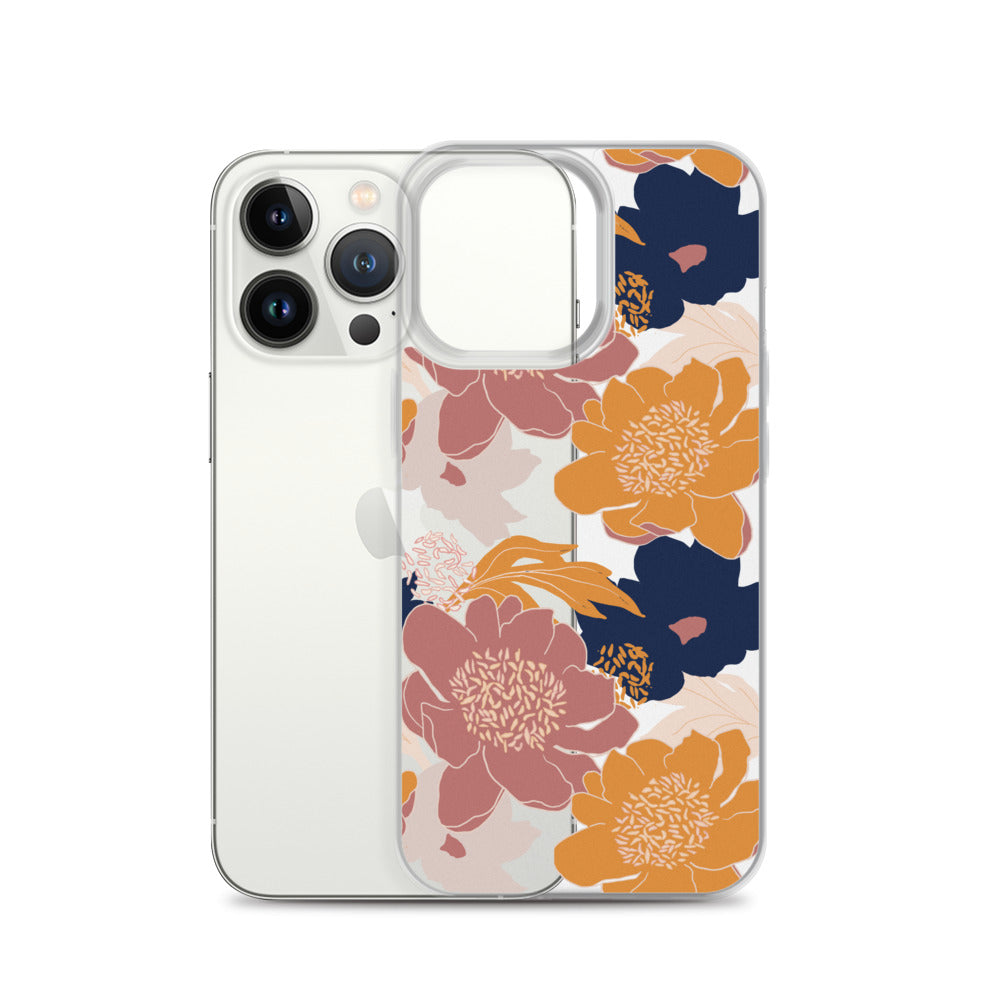Eclectic Floral Clear iPhone Case - HypeSheriff