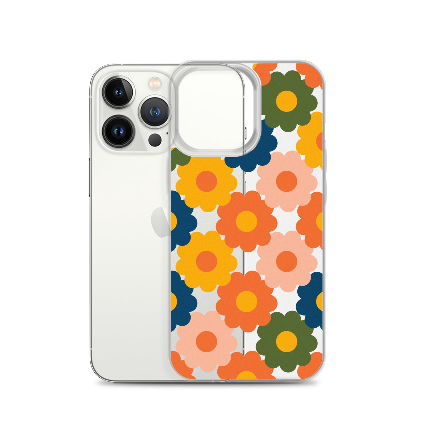 Retro Hippie Flowers 70s iPhone Case - HypeSheriff