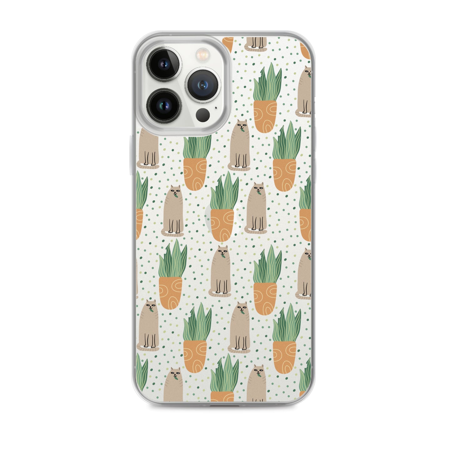 Cat Lady Plant Lady Pattern iPhone Case - HypeSheriff