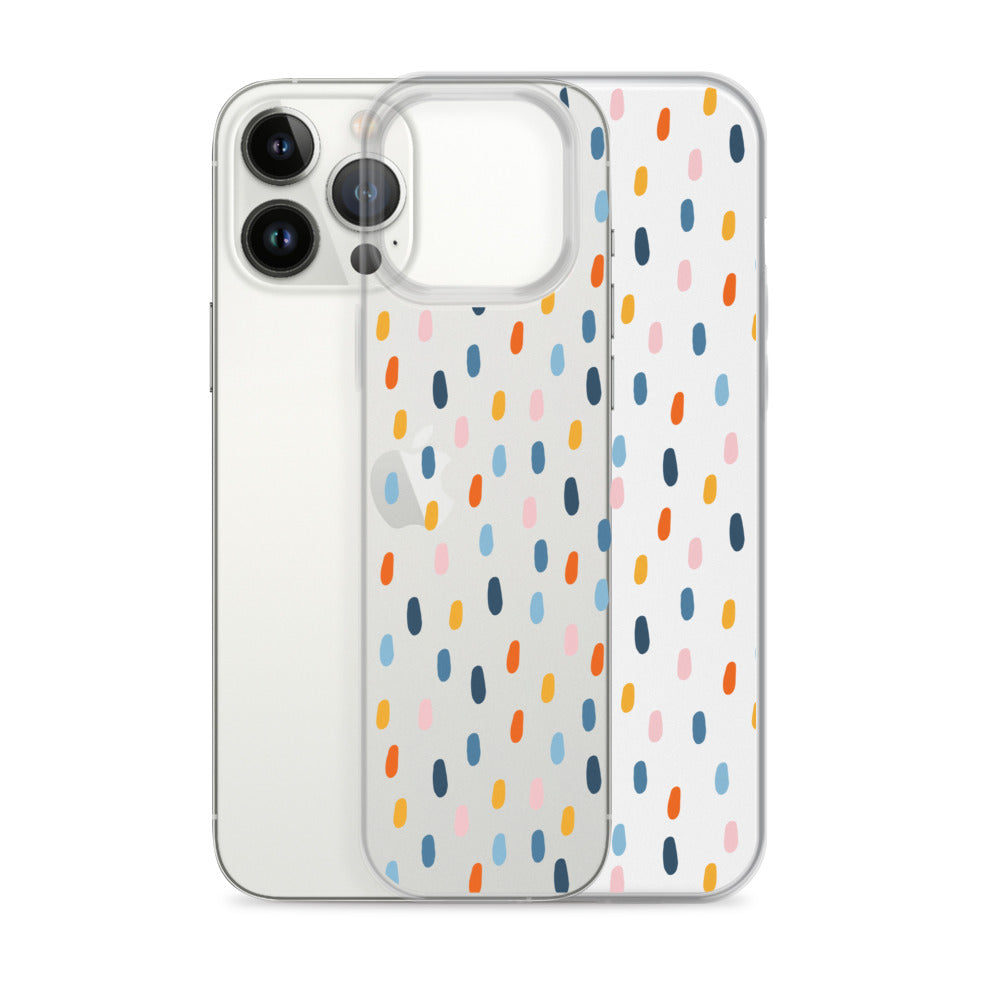 Colorful Rain iPhone Clear Case - HypeSheriff