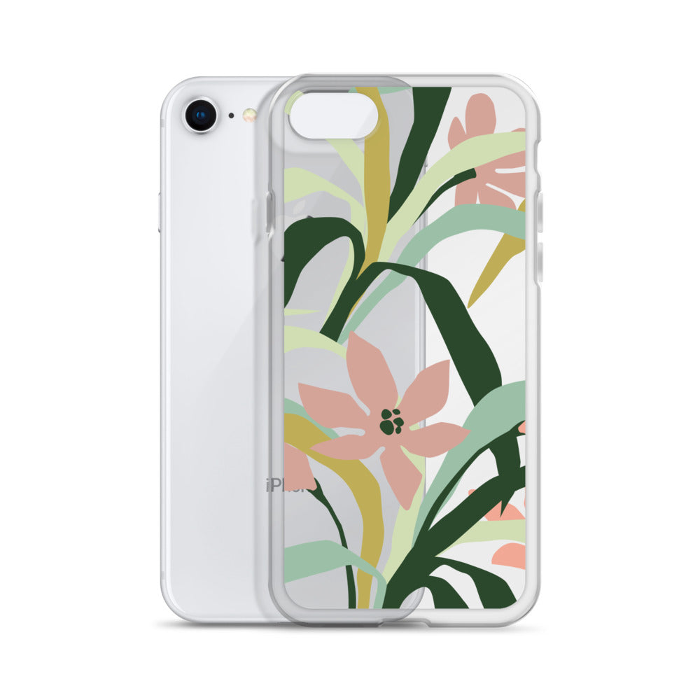 Pastel Tropical Floral iPhone Case - HypeSheriff