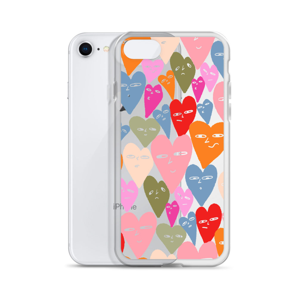 Funny Colorful Hearts iPhone Case - HypeSheriff