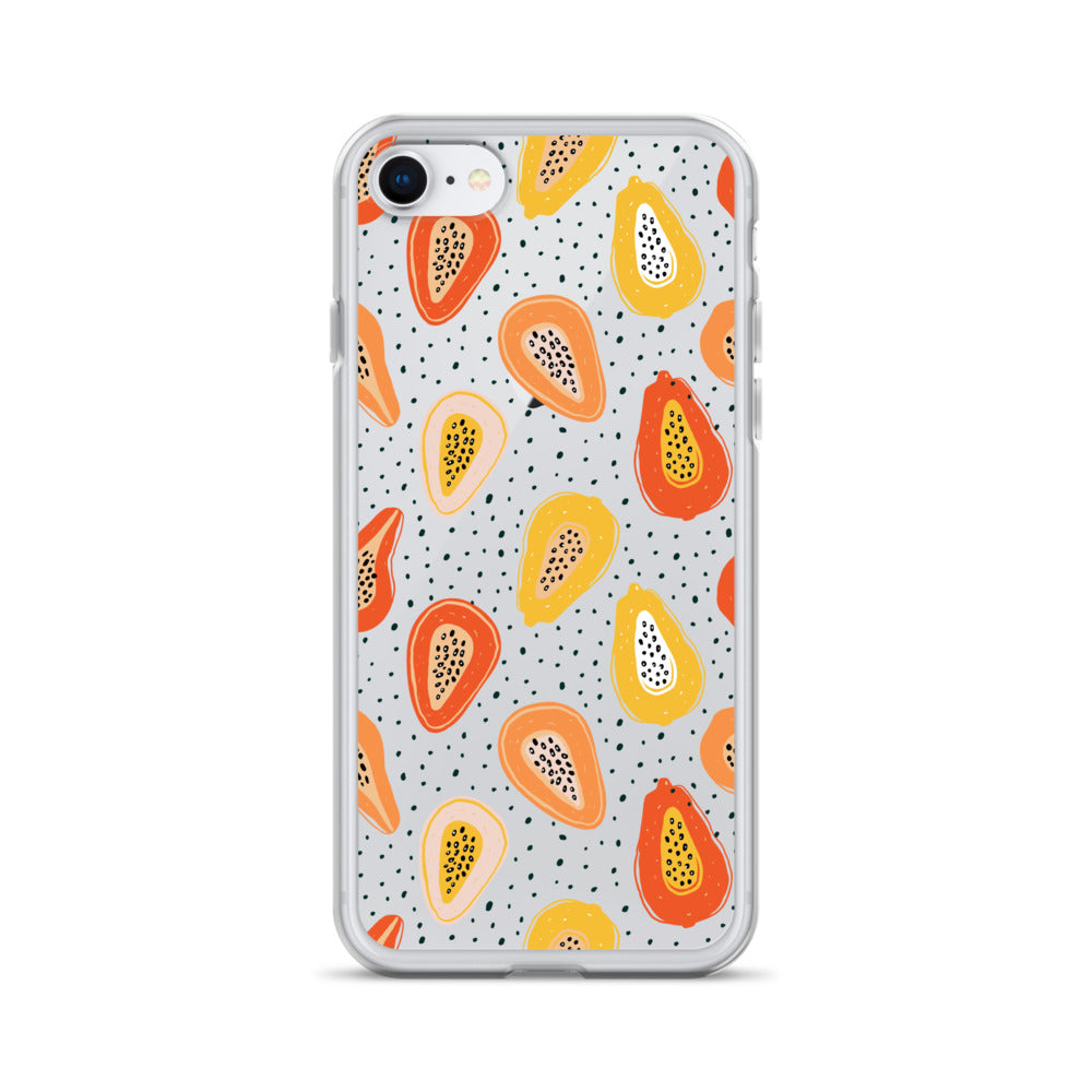 Fruit Papaya Dots iPhone Case - HypeSheriff