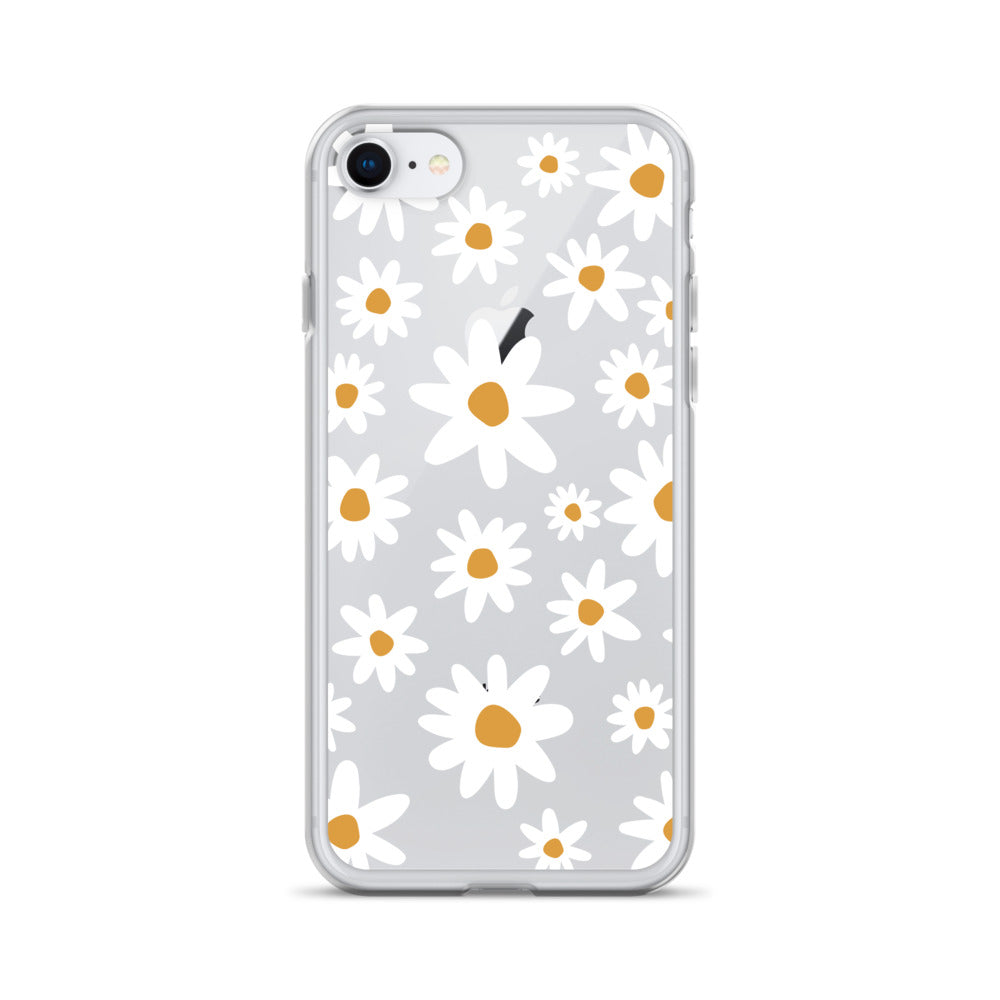 White Daisies iPhone Clear Case - HypeSheriff