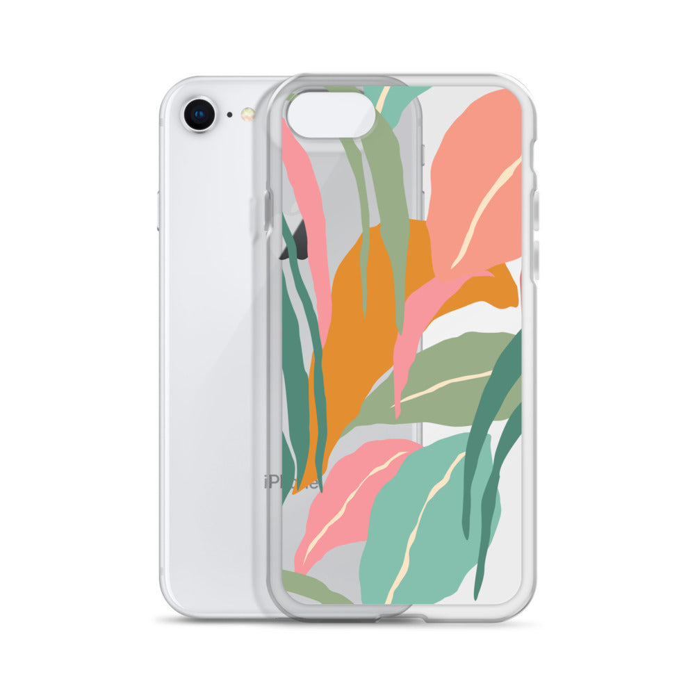 Tropical Jungle Pastel iPhone Case - HypeSheriff