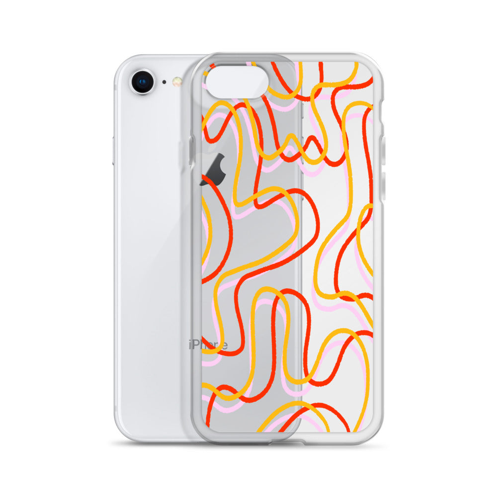 Colorful Line Art iPhone Case - HypeSheriff