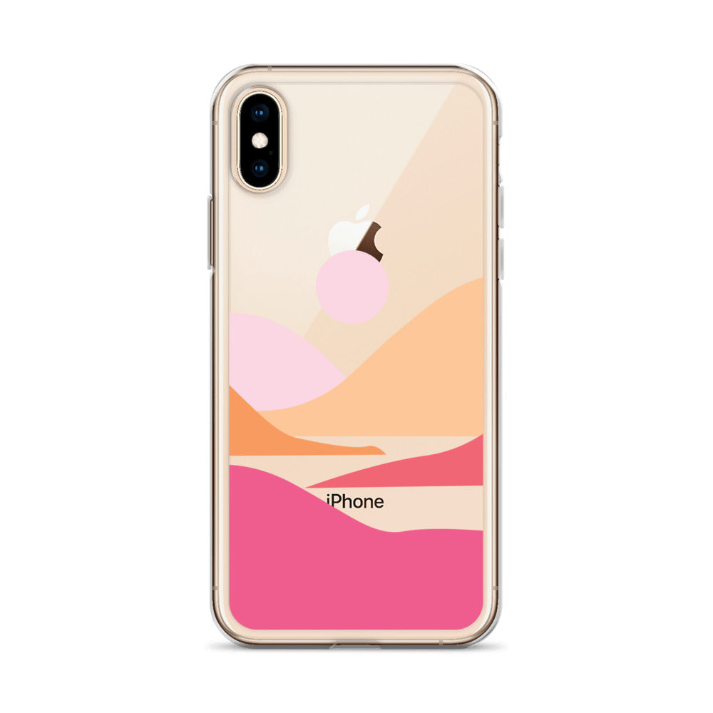 Pink Mountains Travel iPhone Case - HypeSheriff