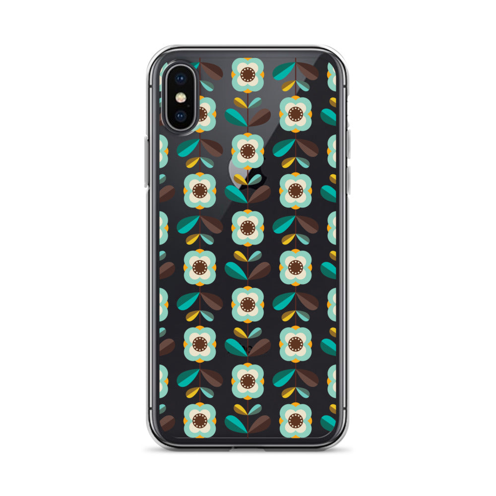 Retro Floral Pattern iPhone Case - HypeSheriff
