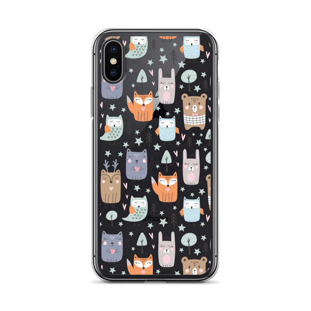 Cute Forest Animal Pattern iPhone Case - HypeSheriff