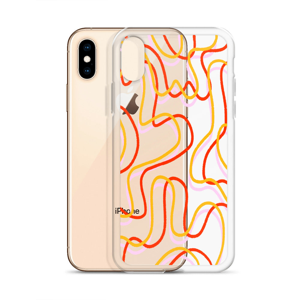 Colorful Line Art iPhone Case - HypeSheriff