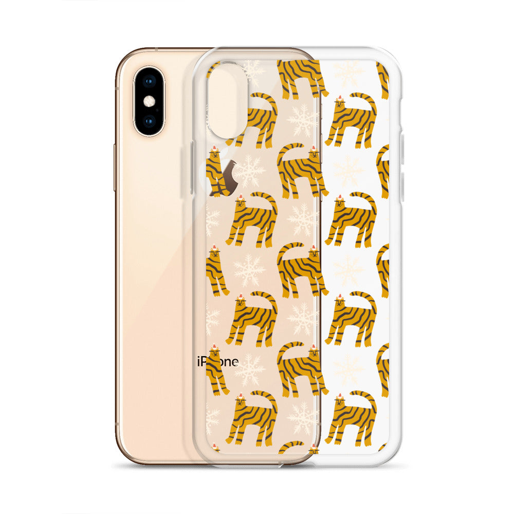 Cute Cheetah Santa iPhone Case - HypeSheriff