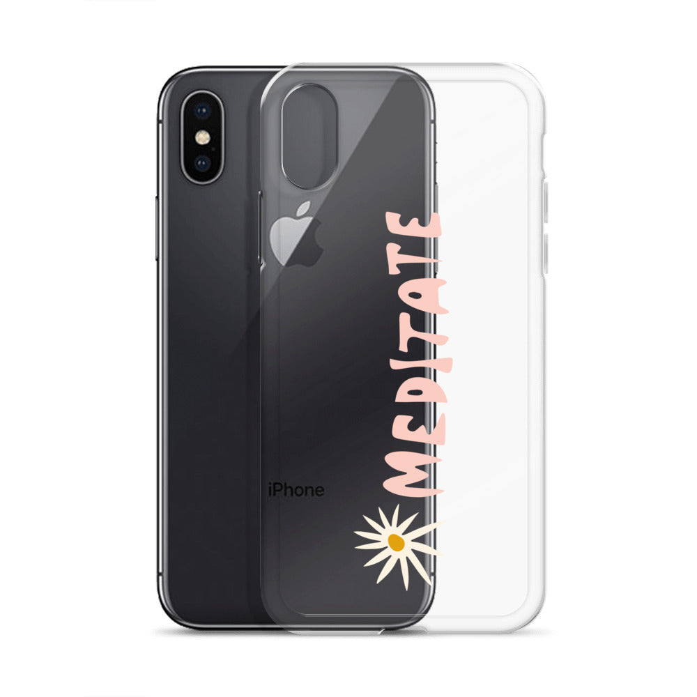 Vintage Meditate Hippie iPhone Case - HypeSheriff