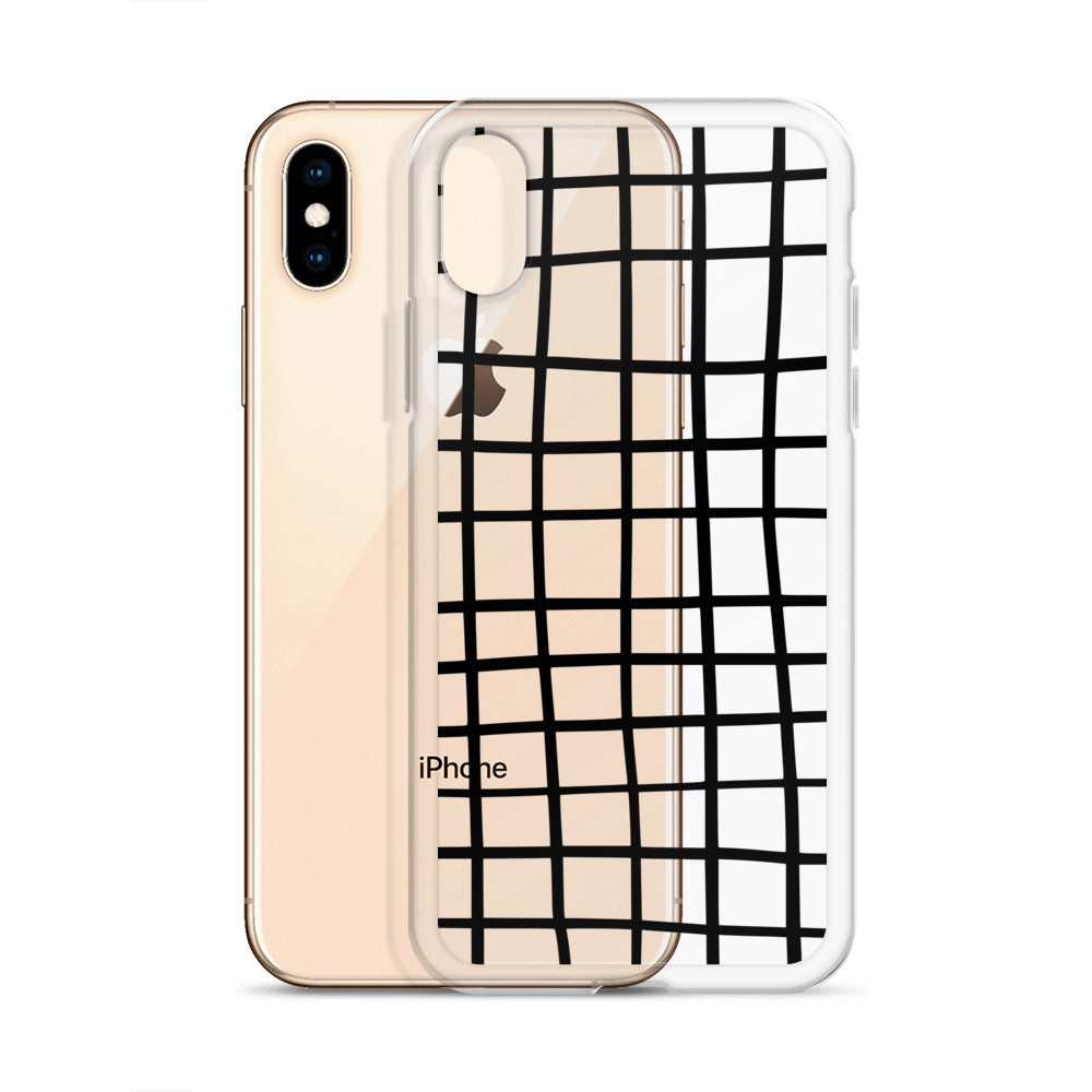 Black Minimalist Aesthetic Clear iPhone Case - HypeSheriff