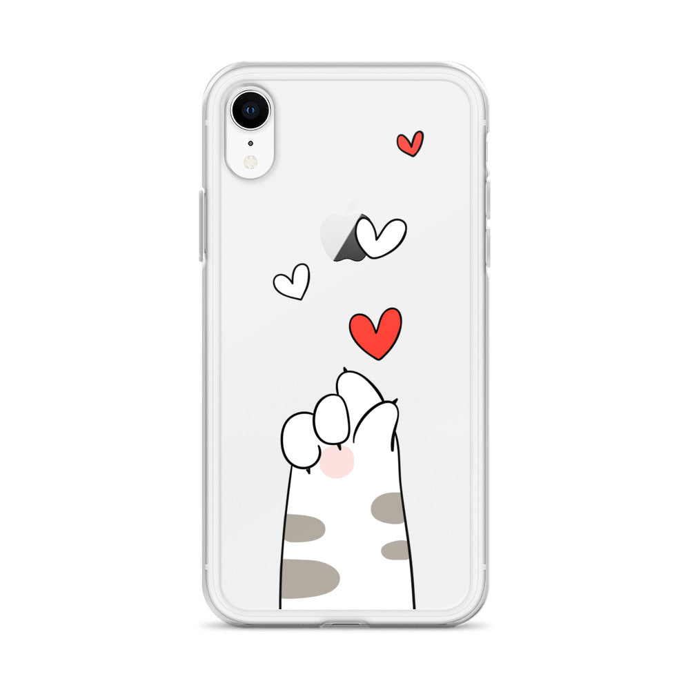 Love Cat Paw iPhone Case - HypeSheriff