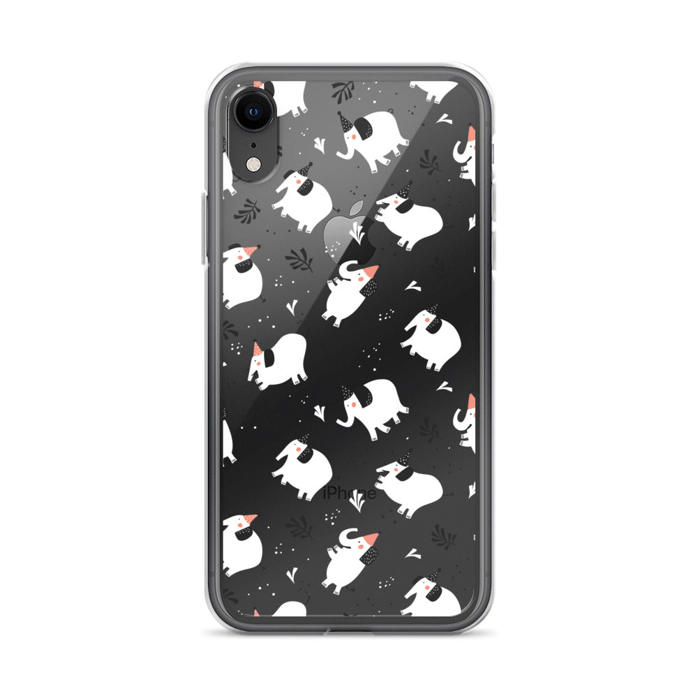 Cute Funny Elephants iPhone Case - HypeSheriff