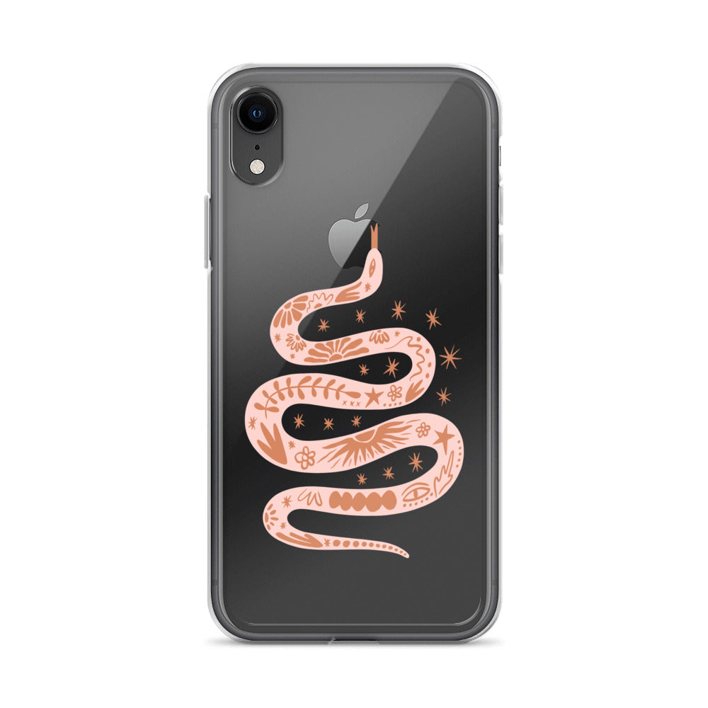 Pink Boho Snake iPhone Case - HypeSheriff