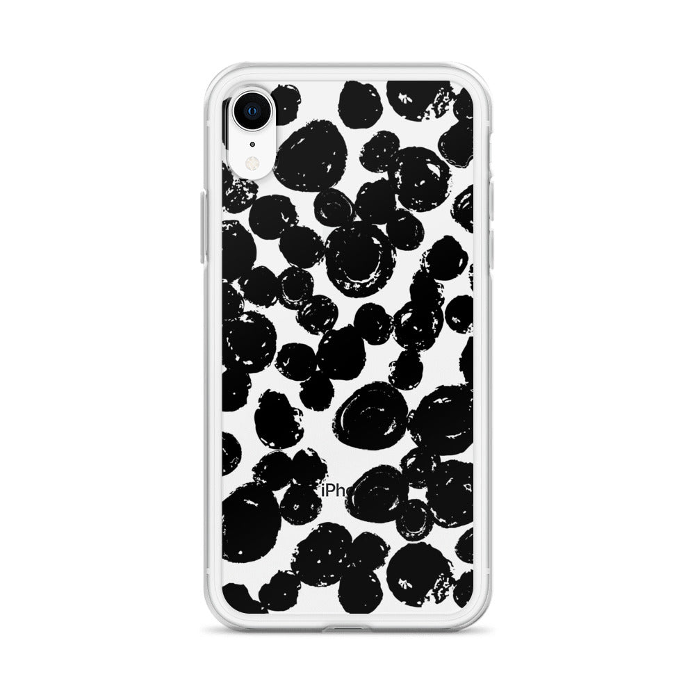 Black Abstract Brushes iPhone Case - HypeSheriff