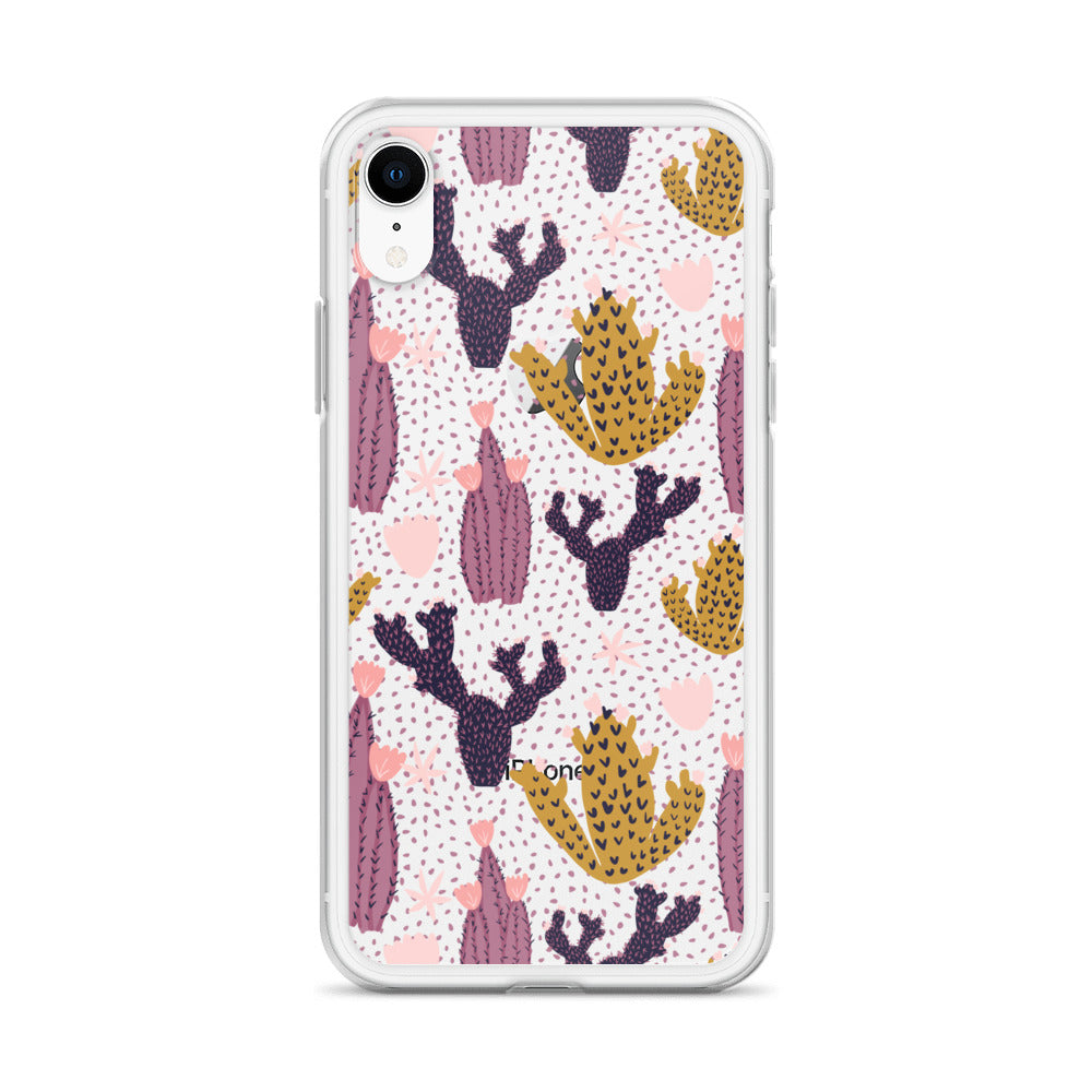Cute Cactus with Dots iPhone Case - HypeSheriff