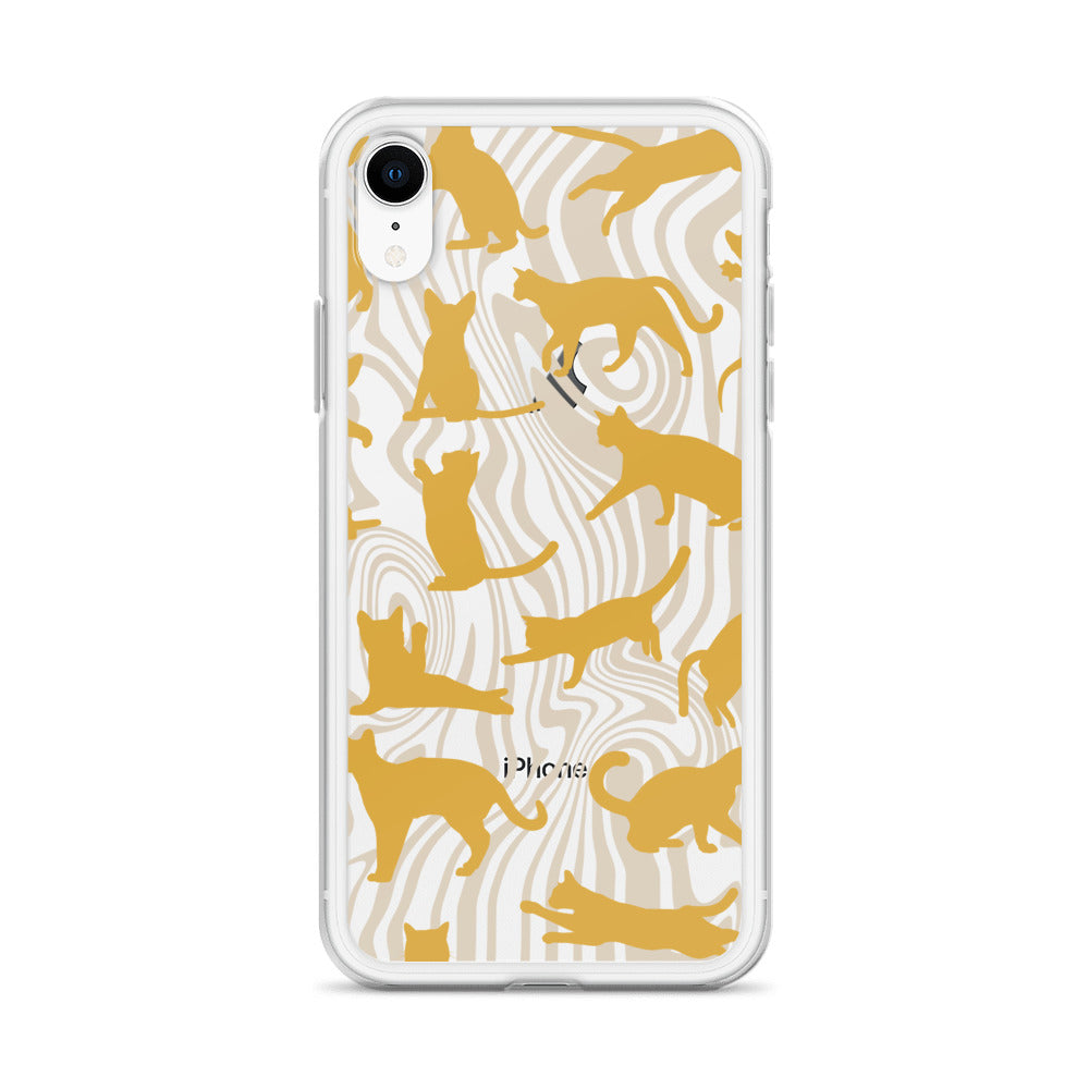 Yellow Cats iPhone Clear Case - HypeSheriff