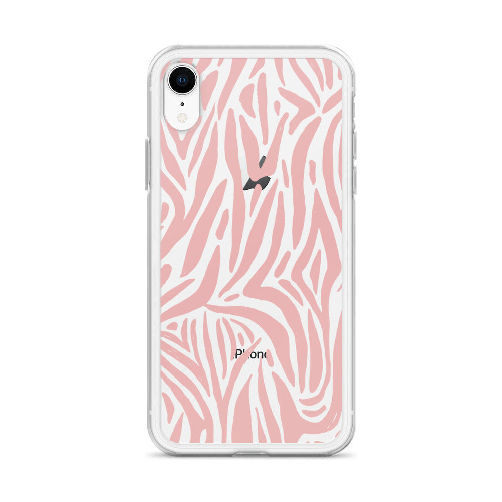 Pink Modern Zebra Pattern iPhone Case - HypeSheriff