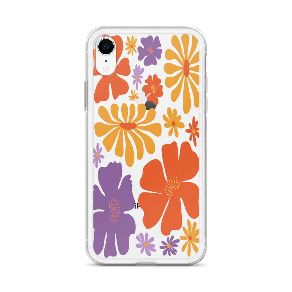Hippie Retro 60s 70s Flowers iPhone Case - HypeSheriff