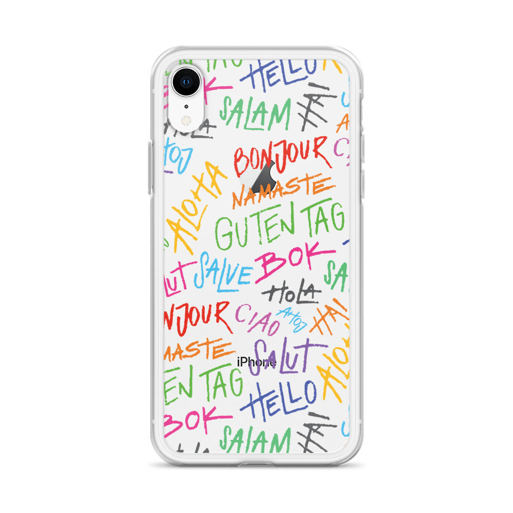 Salut Hello Hi Pattern iPhone Case - HypeSheriff