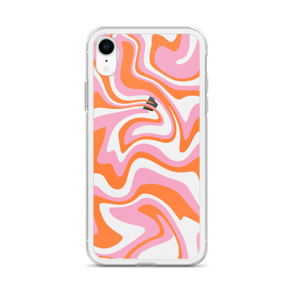 Retro Liquid Abstract Swirl iPhone Case - HypeSheriff