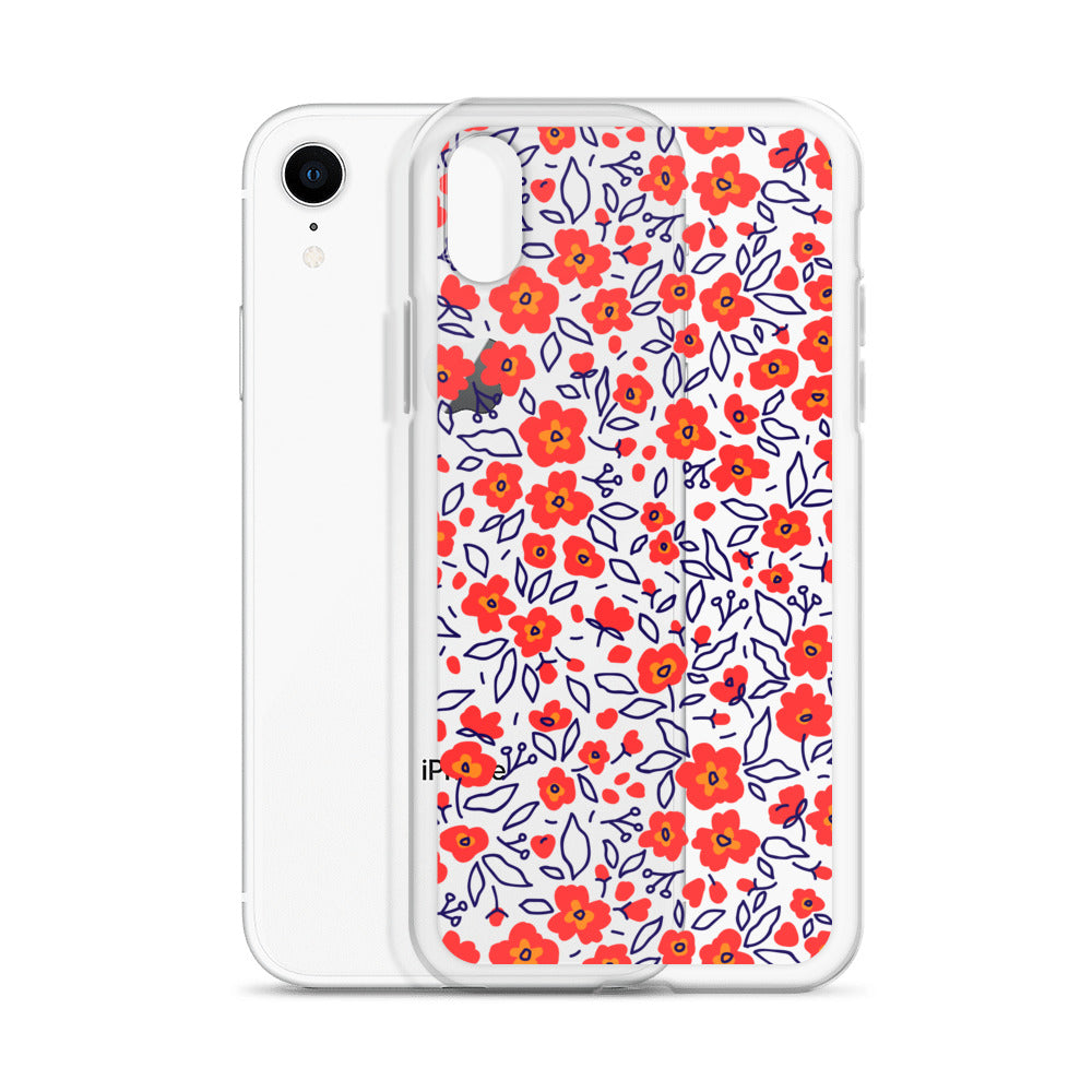 Floral Red Meadow iPhone Case - HypeSheriff