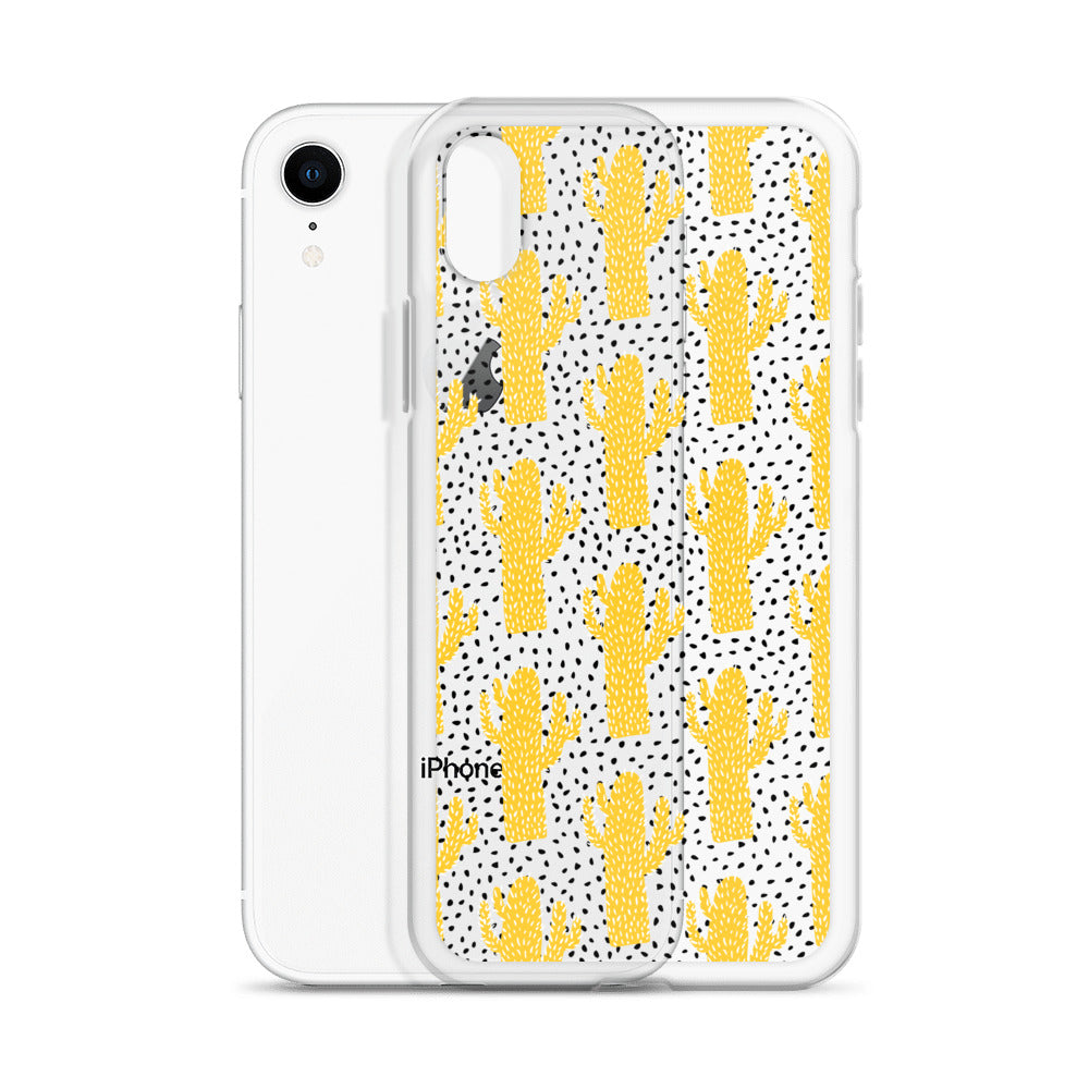 Pop Art Yellow Cactus iPhone Case - HypeSheriff