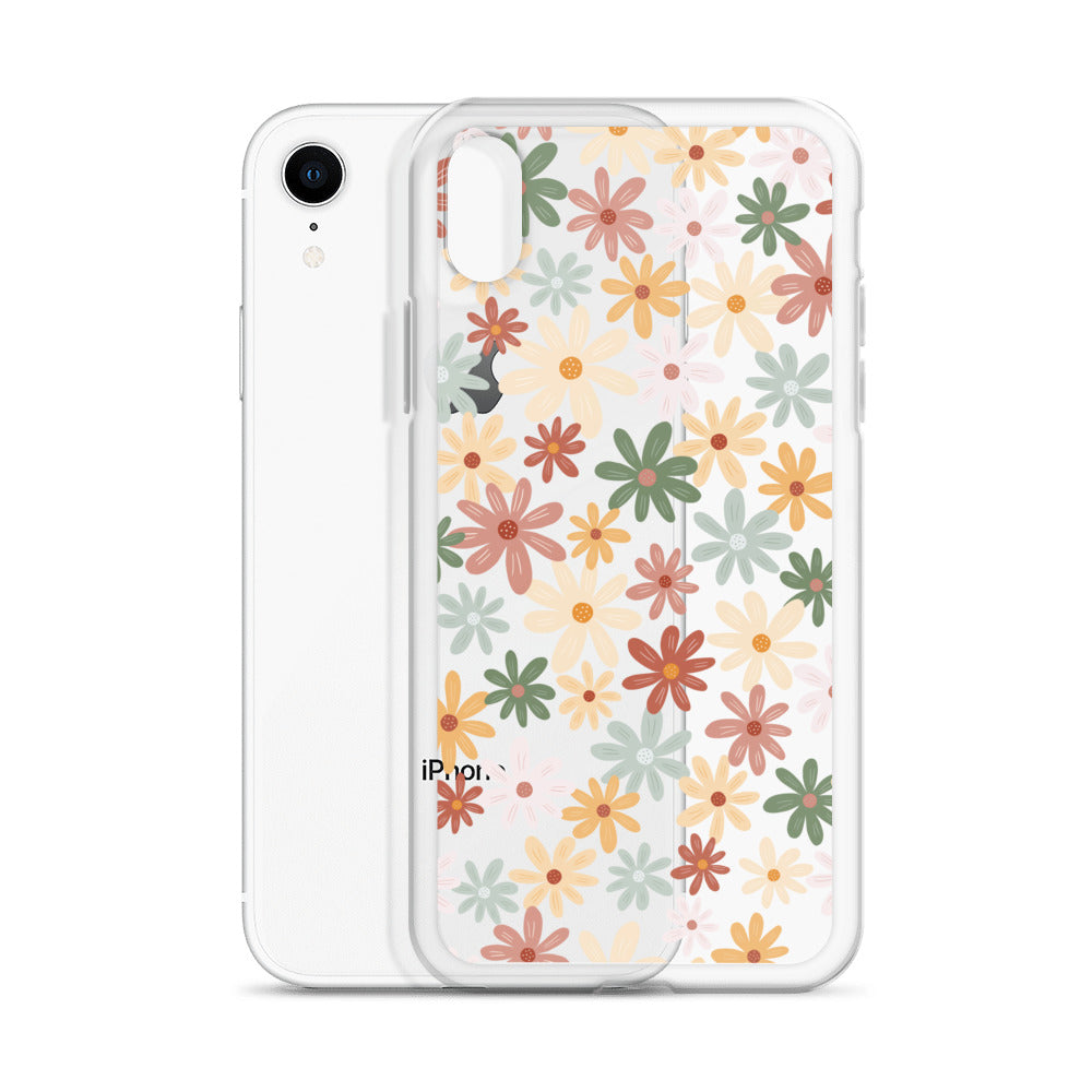 Vintage Floral Clear iPhone Case
