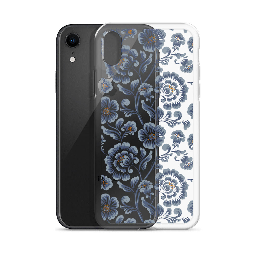 Blue Art Nouveau iPhone Case - HypeSheriff