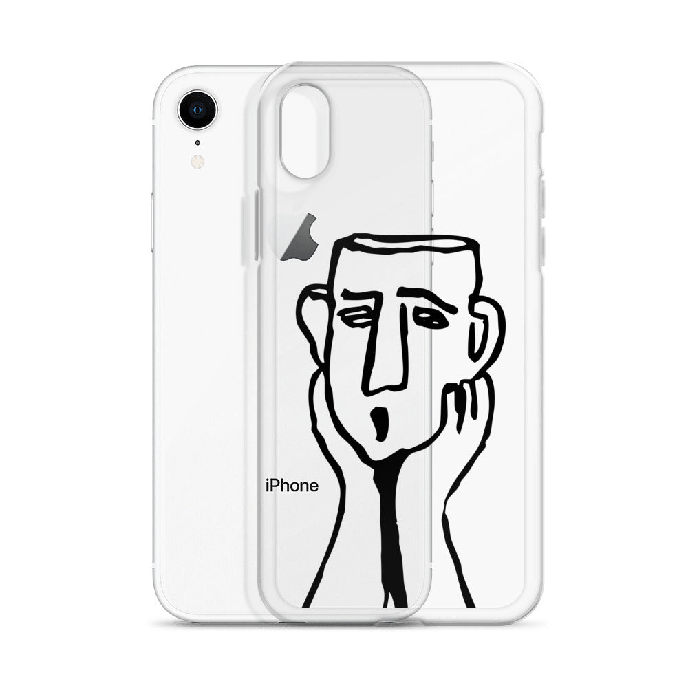 Ulala Funny Face Clear iPhone Case - HypeSheriff