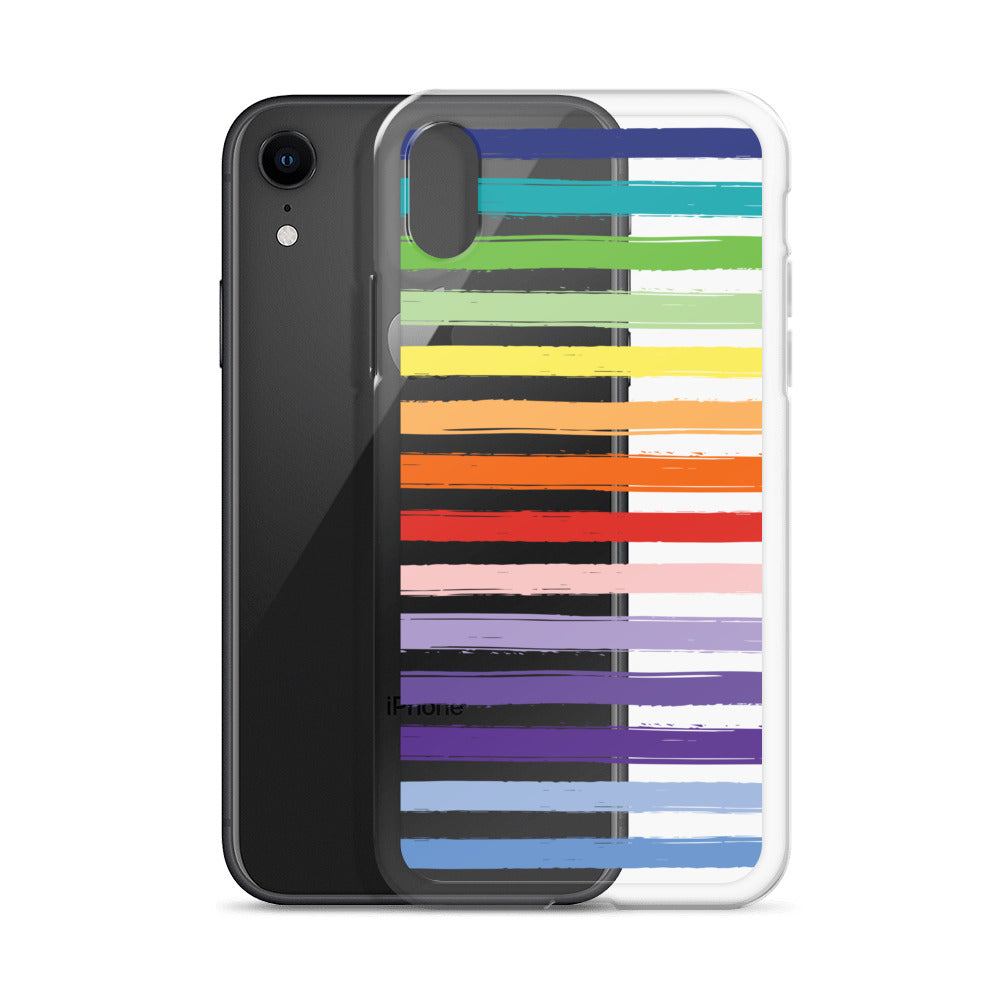 Rainbow Colorful Striped iPhone Case - HypeSheriff