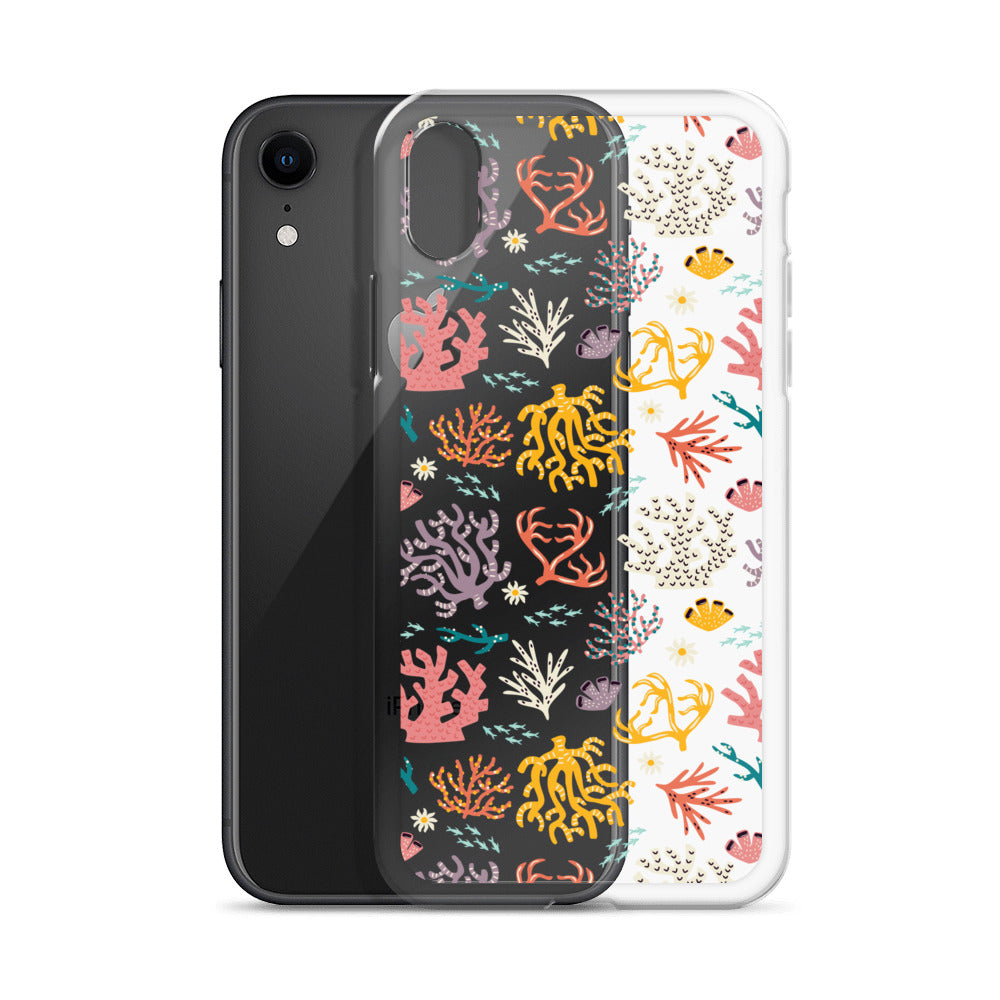 Botanical Sea Nature Clear iPhone Case - HypeSheriff